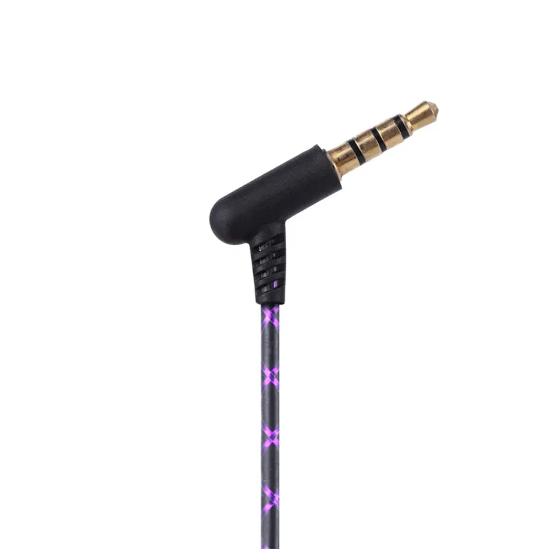 Фиолетовые наушники-вкладыши Hifi Bass стерео наушники гарнитура 3,5 мм с микрофоном наушники для iPhone, SamSung, huawei, Xiaomi и многих других