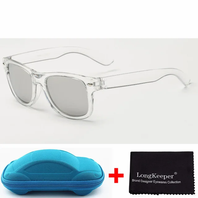 Длинные Хранитель клевые солнцезащитные очки для Детские солнечные очки для детей мальчиков солнцезащитные очки для девочек УФ 400 защита с футляром подарок для детей - Цвет линз: TR silver