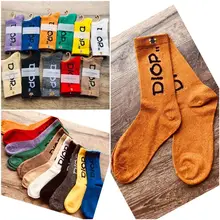 Счастливые носки женские уличная звезда в европейском цвете Ins яркие шелковые воздушные цилиндрические тонкие носки милые Венеры красные Sox женские носки