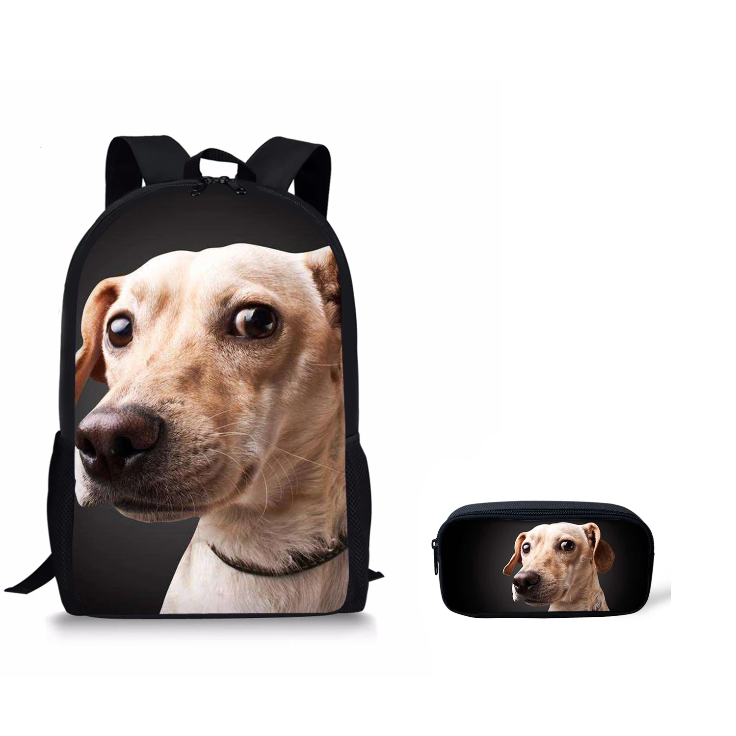 3D Dog Golden Retriever Print Boys Girls Backpack Travel Laptop Animal Pet Dogs Dayback For Teens Middle School Student Book Bag | Багаж и