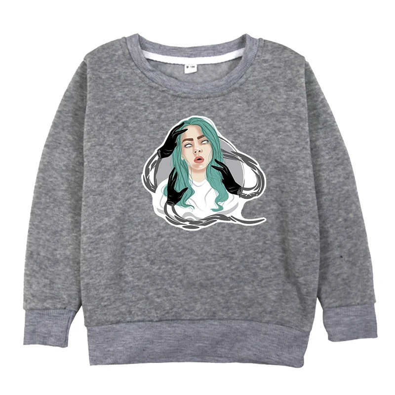 Hoodies 5 Billie Eilish/толстовки для девочек с принтом Ropas Одежда для мальчиков осенние толстовки Одежда для маленьких девочек одежда для мальчиков roupas infantis menina - Цвет: Hoodies 5