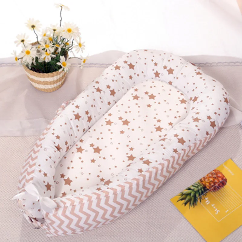 Съемная и моющаяся детская кровать для путешествий, хлопковая кровать для новорожденных, простая бионическая кровать для детей - Цвет: colour3