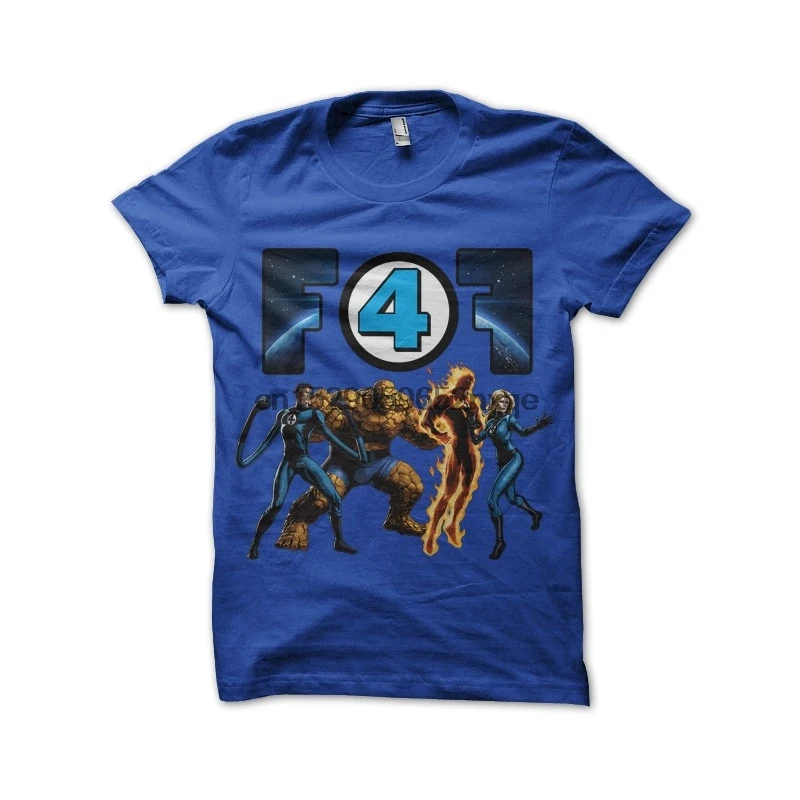 Мужская футболка Fantastic four синяя футболки для женщин и мужчин | одежда