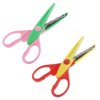 

Safe Scissors Ergonomic Soft Grip Pinking Shears for Students
