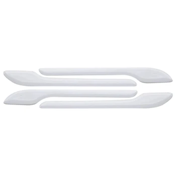 

Car Door Handle Wrap Set Protector Stickers for Tesla Model 3, Door Handle 3D Decal Car Accessories 4Pcs (White)