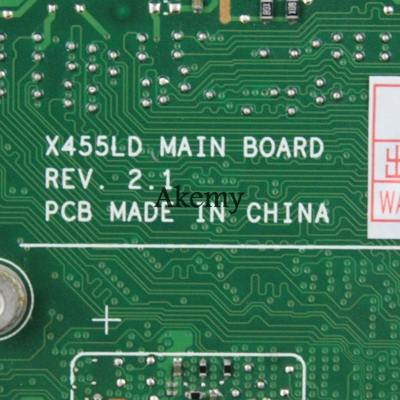 Akemy X455LD Motherboard i3-5010U For Asus X455L X455 Y483L W419L W409L Laptop motherboard X455LD Mainboard X455LD Motherboard