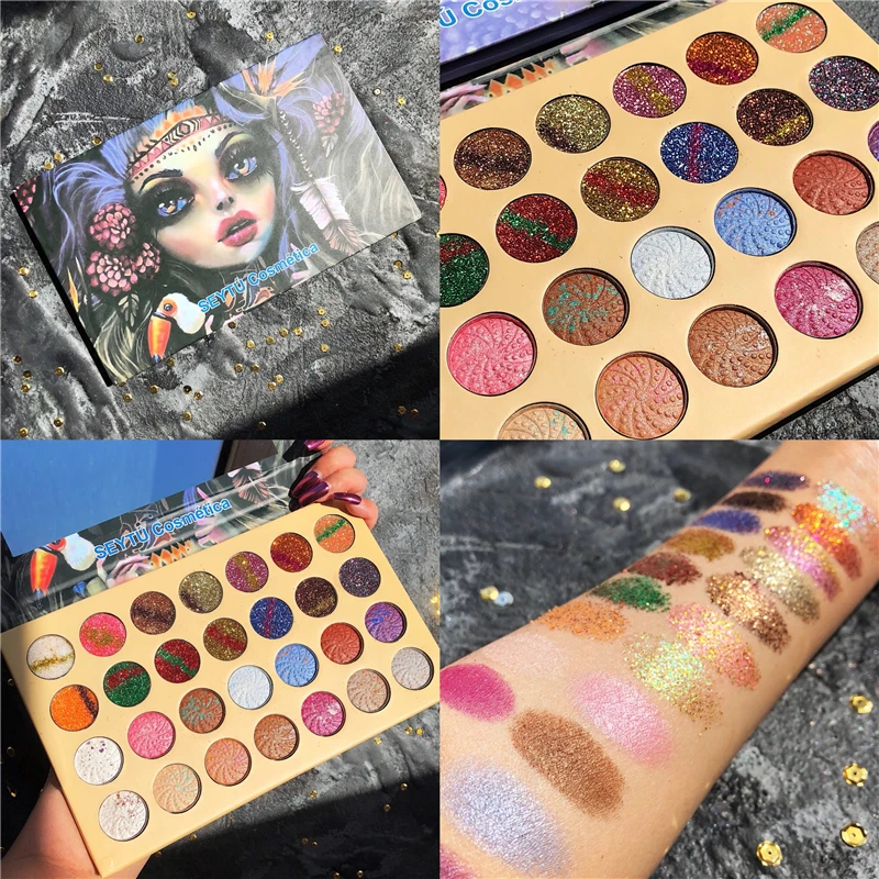 

28 Color Mermaid Eyeshadow Pallete Professional Makeup Palette Matte Shimmer Glitter Pigment EyeShadow Powder Palette Cosmetic