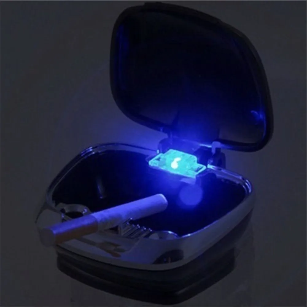 Авто сигарета светильник er пепельница Бездымная USB зарядка синий светодиодный светильник индикатор