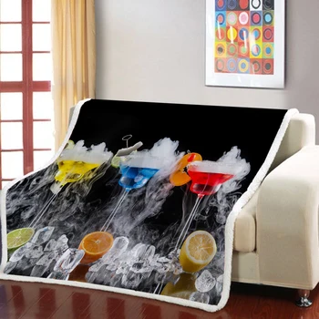 

Fog Lemon Drink Sherpa Blanket Celebrate Party Throw Blanket Cartoon Modern Weighted Blanket For Kids Blanket Home Blanket