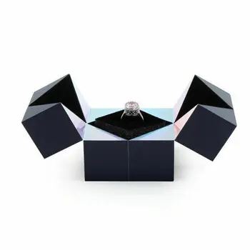 

New Novelty Magic Ring Earring Jewelry Box Cube Ring Box Packaging & Display Case Gift For Wedding Engagement