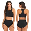 Sport High Waist Bikini Women Swimwear 2020 Sexy Crop Top Plus Size Swimsuit Swimming Suit Bathing Suit Bikini Set With Shorts 24