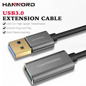 

Hannord USB Extension Cable Male To Female USB Cable USB 3.0 Extension Cable Extender Data Cord for PC Keyboard Printer Smart TV