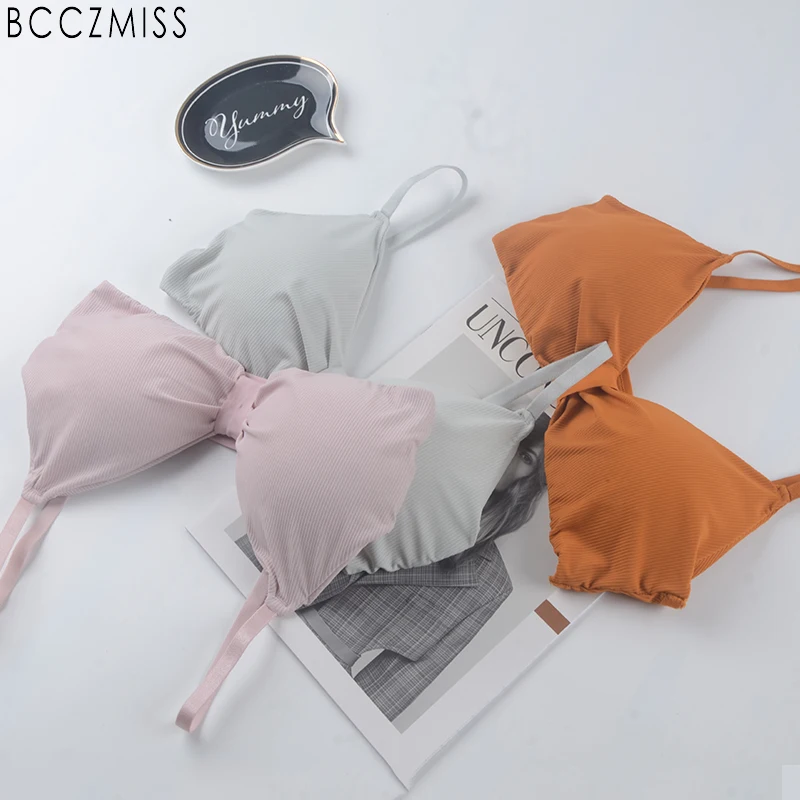 Женское нижнее белье BCCZMISS летнее хлопковое без косточек удобное для сна