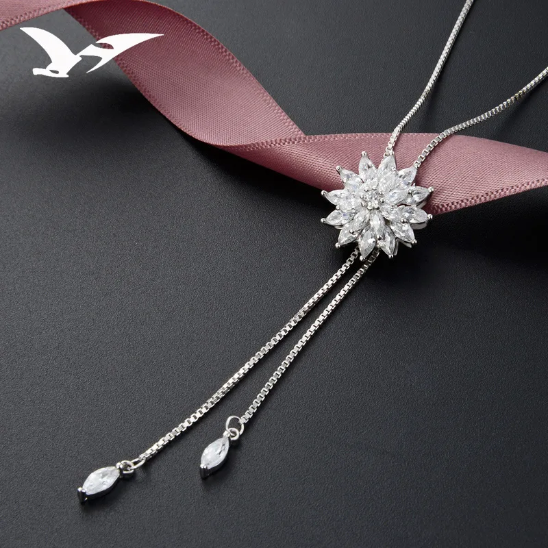 

CS2063 Female Sweater Accessories Round Circle Long Tassel Simple Style Shiny Gold Silver Color High Quality Chain Necklaces