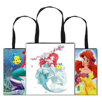 

Mermaid Princess Ariel Women'S Tote Bag Large Beach Handbags Reusable Shopping Bags Eco Foldable Ladies Designer Shopper Bag T07