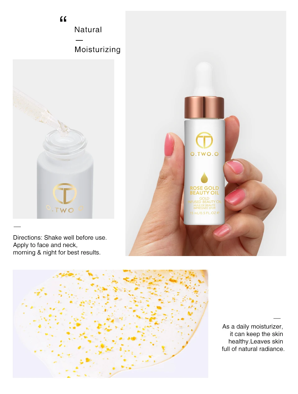 O.TWO.O Multi-use Makeup Essential Oil Makeup Base Beauty Oil Face Primer Mix With Foundation Hydrating Lips Revive Dried Makeup