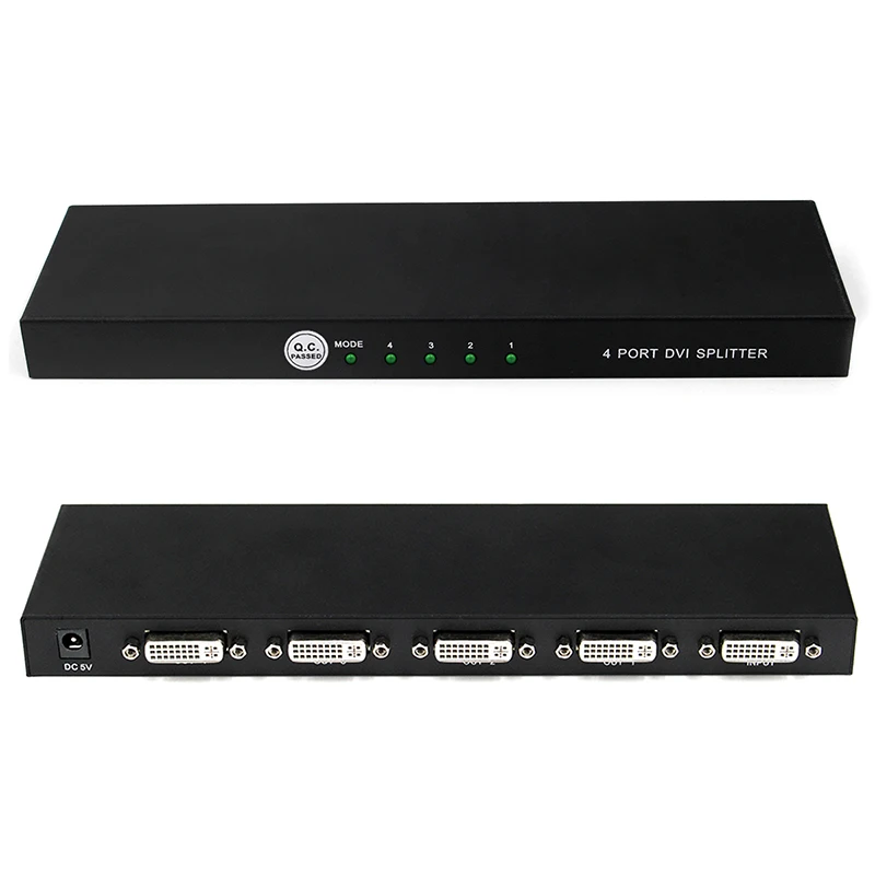 DVI сплиттер 1x2/4 DVI-D 1 в 2/4 выход DVI дистрибьютор инженерный PI проектор для ТВ монитора компьютера