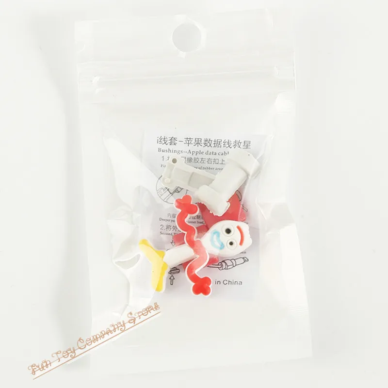 

Toy story 4 Buzz Lightyear Woody Forky USB Charging Cable Cartoon Cable Protector Data Line CordProtector Protective figure toy