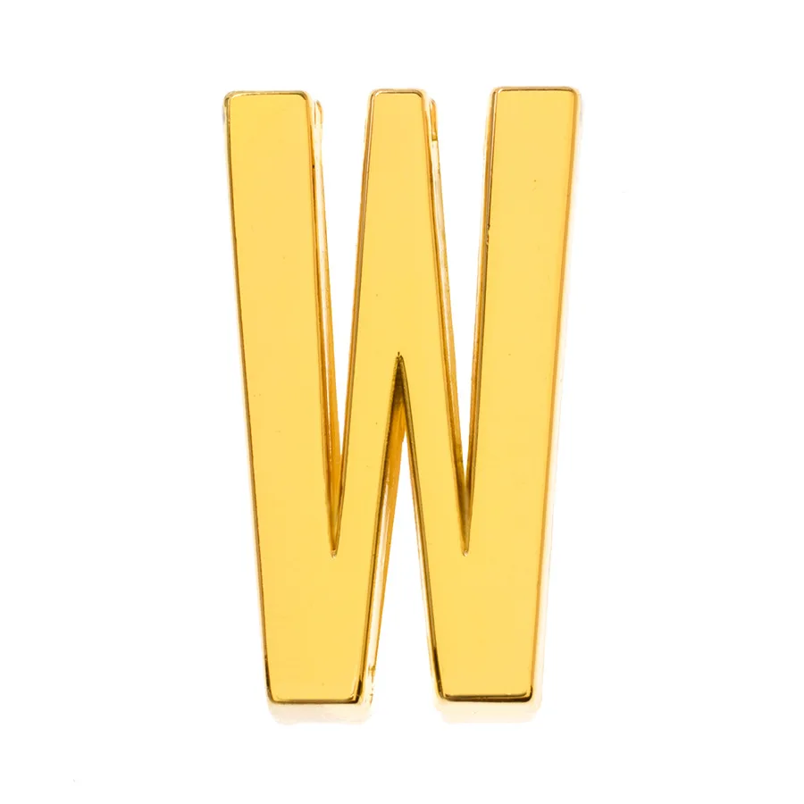 5 шт./партия золотые цветные простые буквы слайды подвески и знак начальный Алфавит ползунки для 30 мм кожа сетка для браслетов и брелоков ожерелье - Окраска металла: W