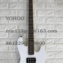 Электрическая бас-гитара Jazz bass 4 струны белого цвета HH звукосниматели комплектующие черного цвета стандартная открытая тюнинг передач. paypal доступна! Bs-3