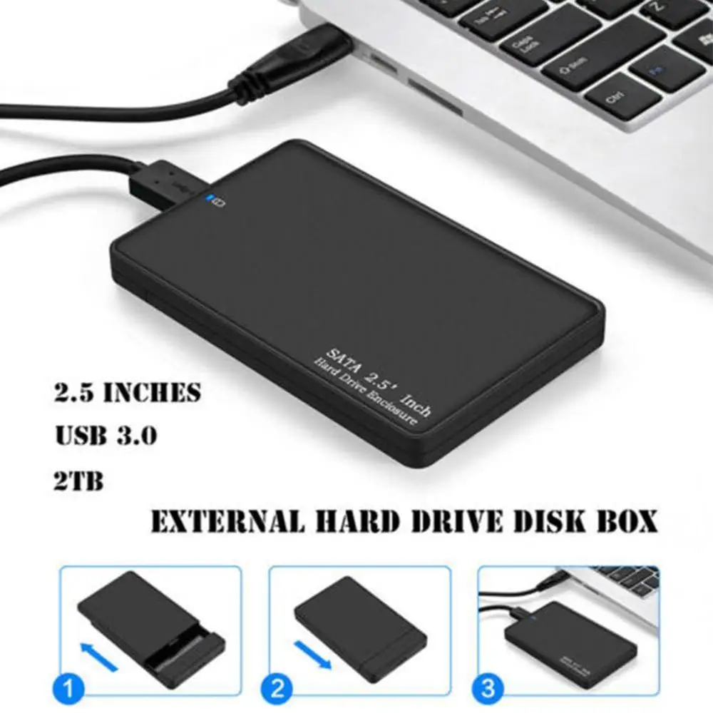 2.5 inch HDD SSD Case Sata to USB 3.0 2.0 Adapter Free 5 6 Gbps Box Hard Drive Enclosure Support 2TB Disk For WIndows OS |