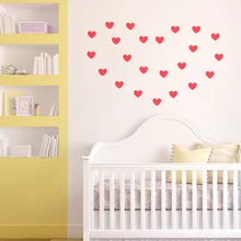 Awoo AW9751 наклейки сердечки романтические креативные наклейки на стену съемные Резные ПВХ водонепроницаемые наклейки оптом наклейки на стену