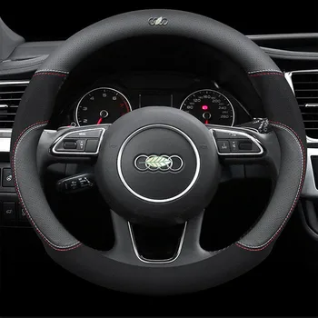 

Genuine Leather Car Steering Wheel Cover 15 inch/38cm for Audi A1 A3 A4 A5 A6 A7 A8 Q2 Q3 Q5 Q7 Q8 R8 S4 S3 S5 S6 S8 TT
