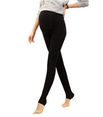 

Chinlon High Density Outer Wear Elasticity Adjustable Leggings for Pregnant Woman Not Balling up plus Velvet Warm Abdominal Supp