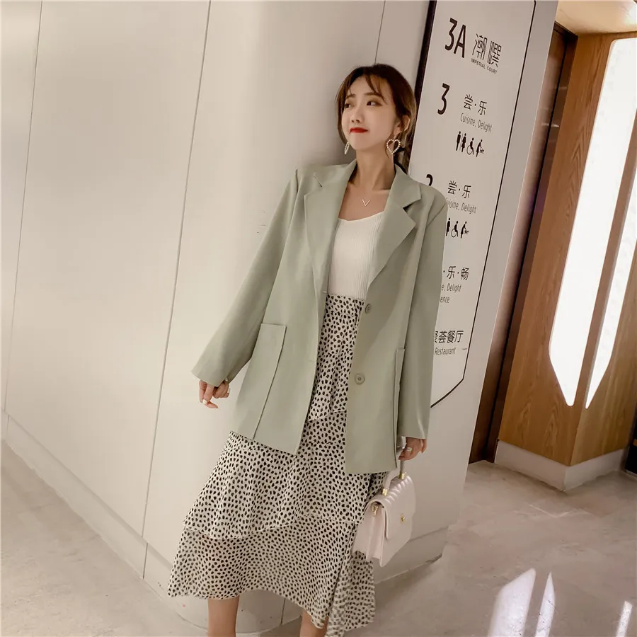 

CHIC Small Suit Coat Women's 2019 Early Spring New Style Spring And Autumn Korean-style Loose-Fit Online Celebrity Casual Britis