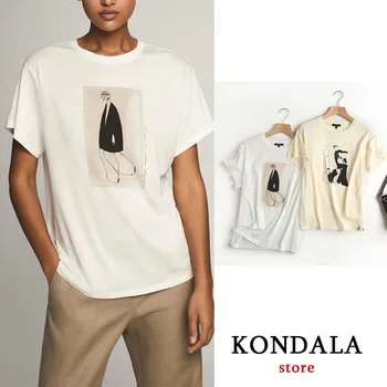 

Oversize T-shirt women white beige tops ropa mujer verano 2020 za loose tops summer street wear cotton Casual T-shirt top