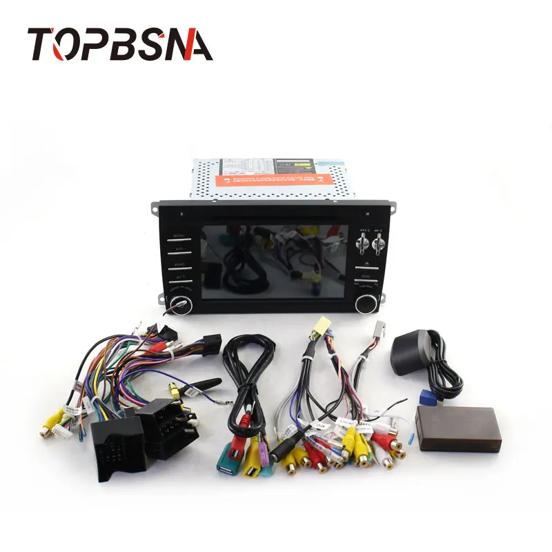 Flash Deal TOPBSNA Android 9.0 Car DVD Player for Porsche Cayenne 2003-2010 GPS Navigation 2 Din Car Radio Multimedia Wifi Stereo RDS Audio 4