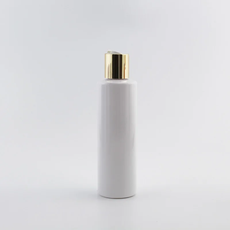 White Bottles 200 мл 30 шт пустая круглая прозрачная косметическая бутылка шампуня контейнеры с алюминиевой верхней крышкой диска DIY алюминиевая крышка пустые бутылки - Color: White Bottles