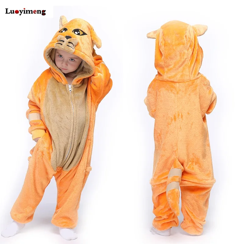 Kigurumi Pajamas Panda Children Girls Unicorn Pajama Boy Stitch Oneise Pijamas Unicornio Animal Baby Costume Winter Pyjamas Kids