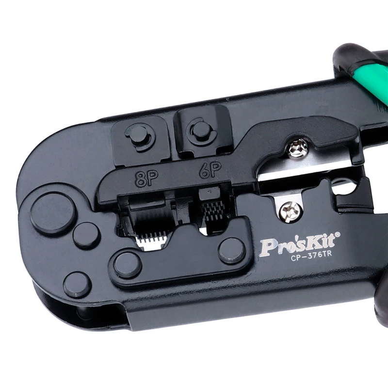 Proskit CP-376TR 4 P/6 P/8 P телекоммуникационный обжимной инструмент с проводным резаком, тестер, набор инструментов для электропроводки с хрустальной головкой