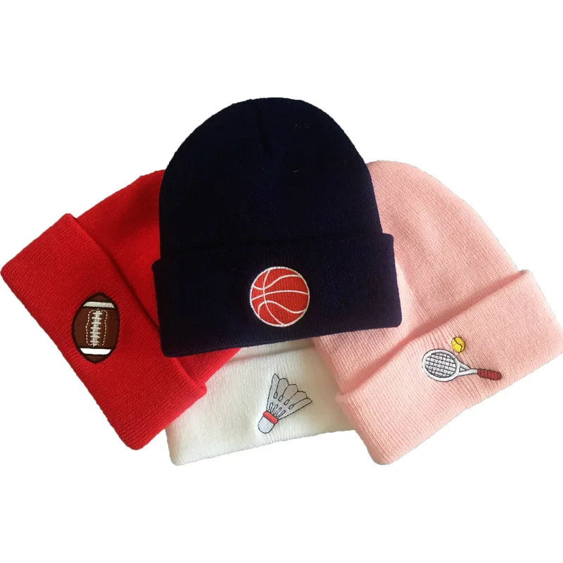 

New Cute Fresh Personality Sport Fashion Hip-hop Knitted Wool Jacket Hat Bucket Hat Hats for Women Winter Accessories for Women