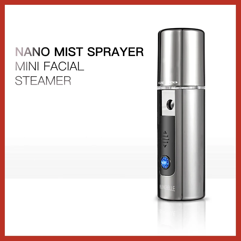

BLINGBELLE Nano Moisture Spray Device Handheld Mister Facial Steamer Hydrometer Cool Spray USB Atomizer