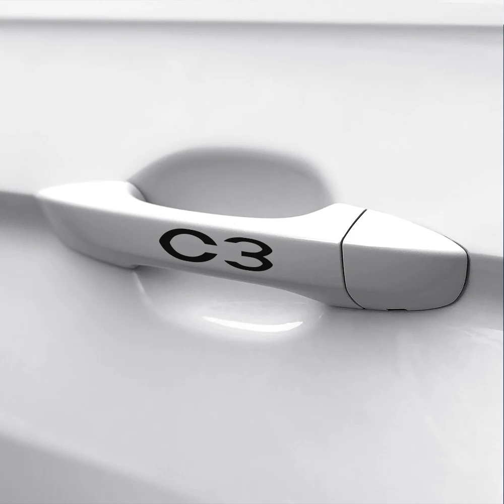 Для Citroen C3 наклейка на дверную ручку Виниловая пленка Авто Сделай Сам Спорт
