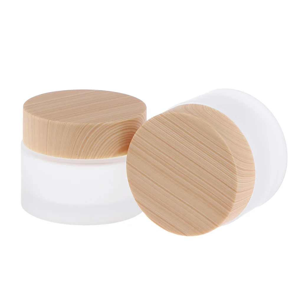 Контейнер для косметики из матового стекла 2 х20 г|Многоразовые бутылки| |