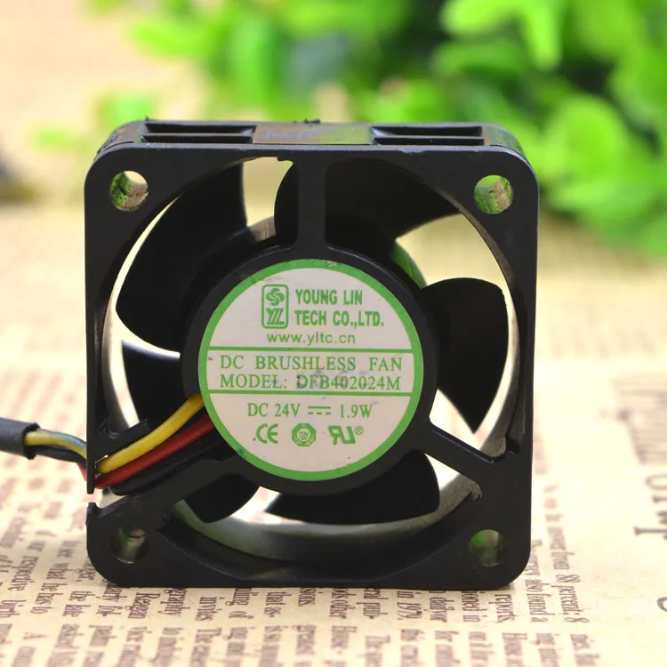 DFB402024M 4 см 24V 1,9 W 3 провода 4020 защиты электродвигателя Вентилятор охлаждения