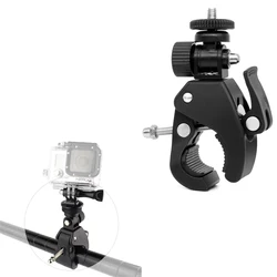 Bike Handlebar Mount for Gopro 9/8/7/6/5 Sj7 Yi 4K AKASO Campark, Aluminium 360 Degree Rotation Motorcycle Bicycle Clamp Biking