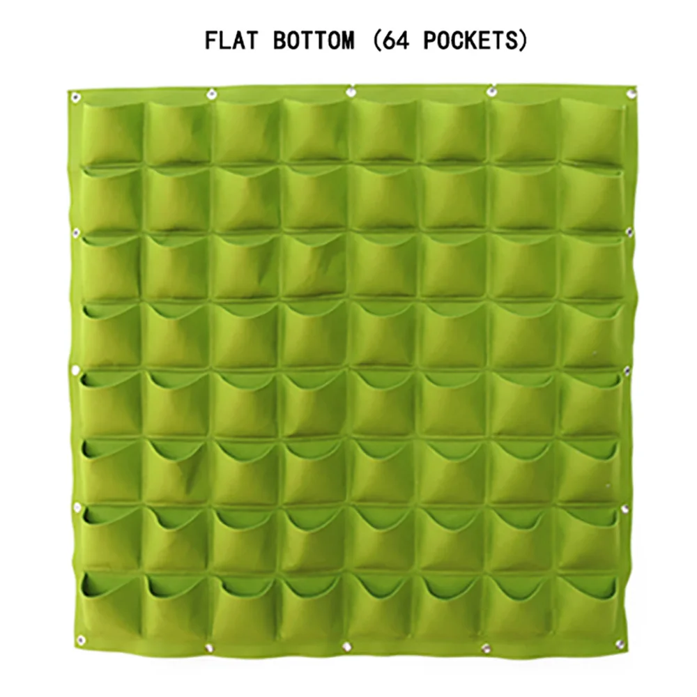 64 pockets (S) Настенные подвесные посадочные сумки, товары для дома, мульти карманы, DIY сумка для выращивания растений, вертикальная садовая сумка для выращивания овощей - Цвет: 64 pockets (S)