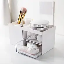Маленькая коробка для хранения косметики в виде ящика, туалетный столик, коробка для макияжа, держатель для губной помады, Кисть для макияжа, отделочная коробка для ухода за кожей