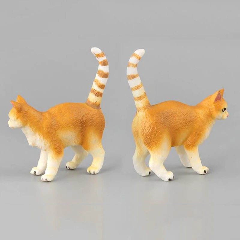 Simulation Mini Cat Animal Model Toys Small Plastic Figures Home Decor Figurine Decoration Accessories For Kids Toys