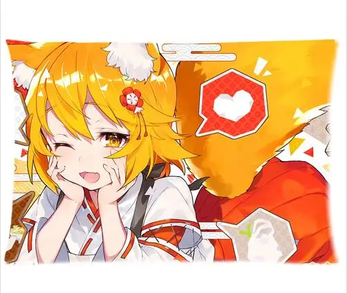 Наволочка с рисунком из аниме Sewayaki Kitsune no Senko san прямоугольная двухсторонняя