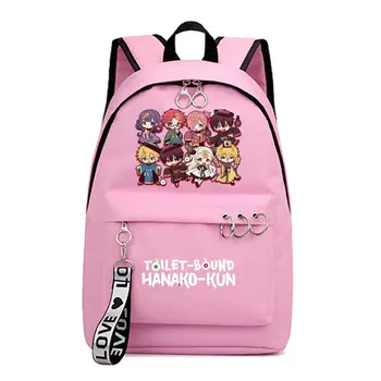 

Anime Boys Girls Backpack Cartoon Toilet-Bound Hanako-kun School Bags Kids Teens Bookbag Shoulder Travel Bags Gift Mochila