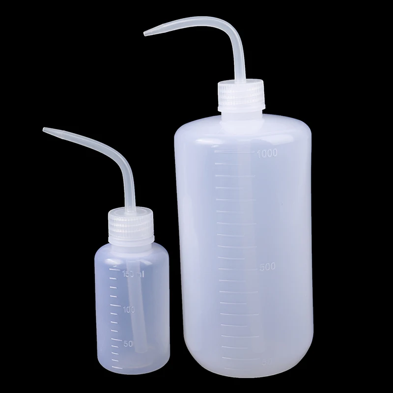 Plastic Bottle 1000ml Wash Clear White Plastic Green Soap Lab Wash Squeeze Diffuser Bottle Non-Spray