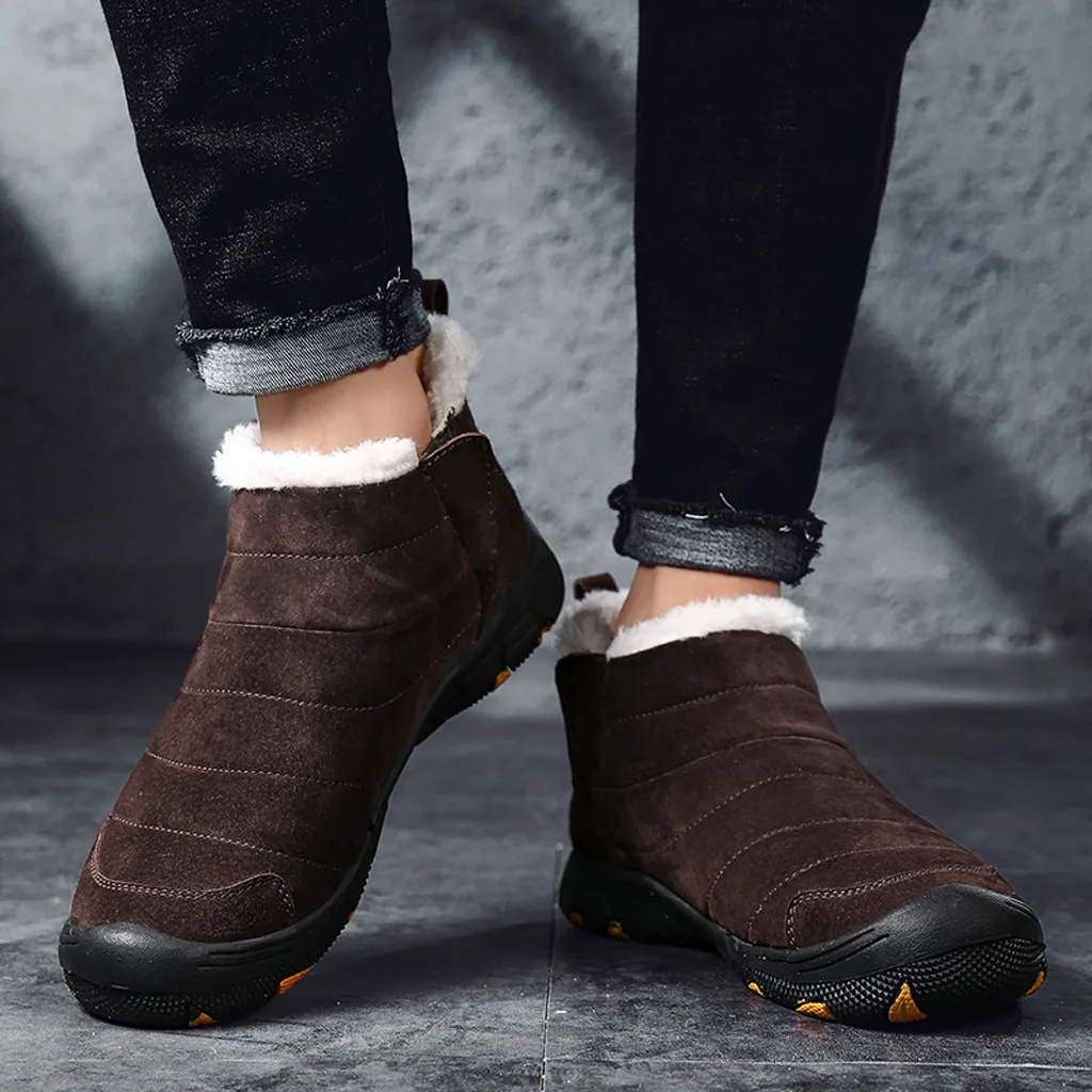 Мужская обувь; модные мужские ботинки; zapatos de hombre; мужские повседневные Бархатные Теплые хлопковые ботинки; водонепроницаемые удобные зимние ботинки