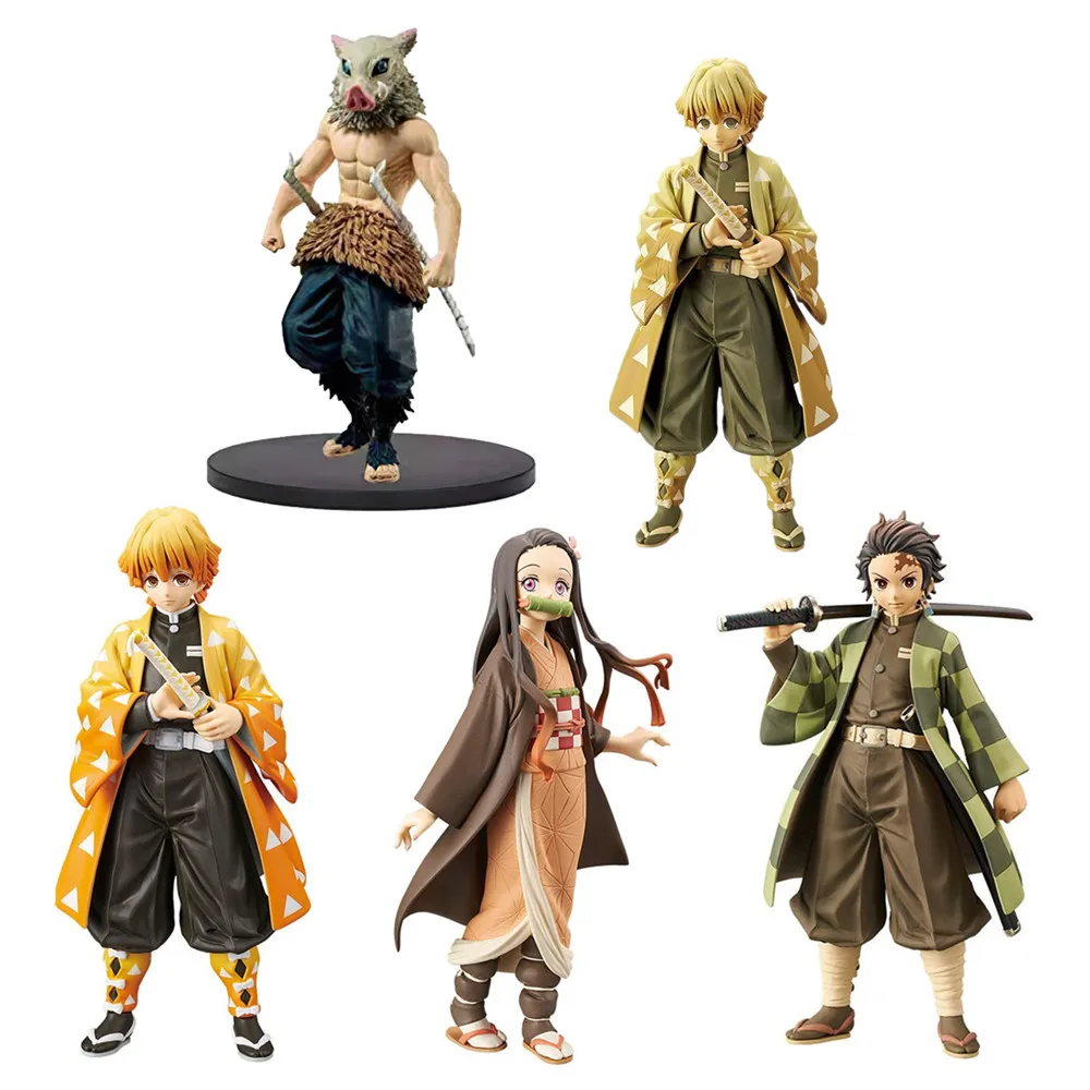Аниме Фигурка модель демон убийца Kimetsu No Yaiba Kamado Tanjirou Kamado Nezuko Agatsuma Zenitsu Фигурки игрушки Juguetes