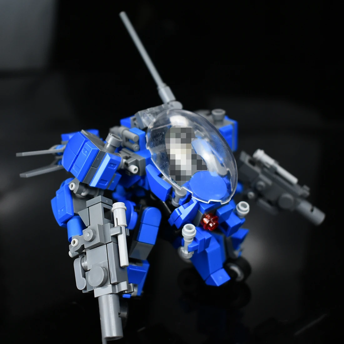 

292Pcs Moc Toys Hobby Mini Mecha High-speed Marines Model Assembly Small Particle Building Blocks Educational Toy Set - Blue