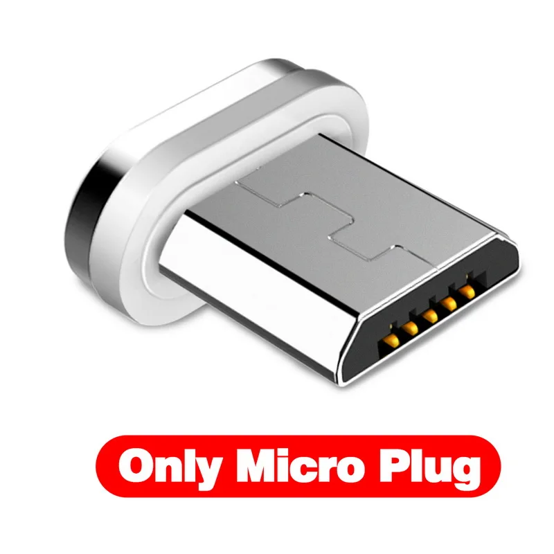 Only Micro Plug Магнитный кабель 2.5A Быстрая зарядка для IPhone XS X XR 7 Micro USB быстрое зарядное устройство Тип C магнит Android шнур телефонный кабель для samsung - Цвет: Only Micro Plug